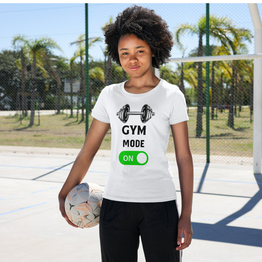 GYM MODE ON T-SHIRT